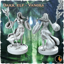 Dunkelelf Magierin Miniatur