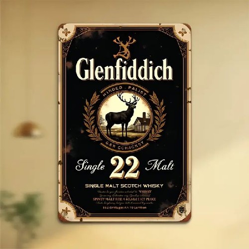 Blechschild glenfiddich single - blechschild,