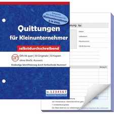 A6 Quittungsblock mit