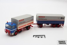 Herpa MAN F8 Pritsche/Plane-Hängerzug 2a/3a „Bosch“ Eigenbau 1:87 /HU23537