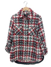 ZARA BASIC Übergangsmantel Damen Mantel Gr. DE 36 rot-schwarz-weiß Casual-Look