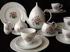 Hutschenreuther Lucina Rosita Rose Relief Kaffeeservice Konvolut 20 Teile TOP