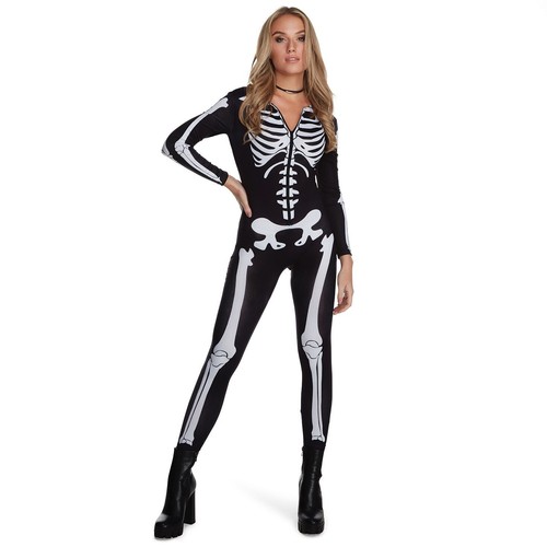 Skelett kostüm für damen - skelett,