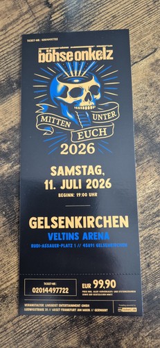 Böhse onkelz ticket - onkelz, hardcover