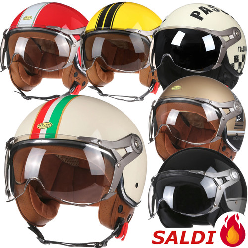 Motorradhelm retro vintage - motorradhelm,