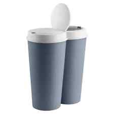 2-Wege Dual Küchenwanne Abfall & Recycling 50L (2x25L) Druckknopf Automatik Blau