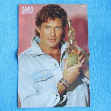 DAVID HASSELHOFF POSTER BRAVO 2 Seiten 1990er Kevin Costner