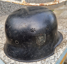 Alter Feuerwehrhelm ohne Innenfutter M 34 2. Weltkrieg Version, Abzeichen weg