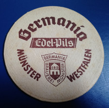 Bierdeckel Brauerei Germania Bier Münster Westf. Edel-Pils