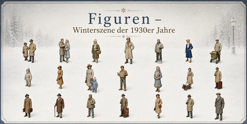 Figuren winterszene der - –,