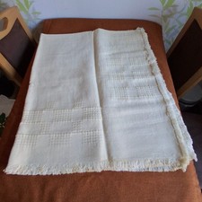 Tischdecke mit Fransen beige