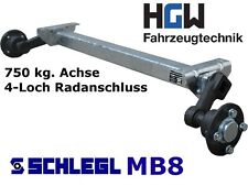 750 kg. Achse für Anhänger -