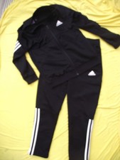 Adidas schwarzer Trainingsanzug Fitnessanzug Jacke, Hose 2tlg. Gr. 140