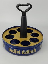 Gaffel Kölsch Tablett Kranz für 8 Biergläser | Bierträger | Metall