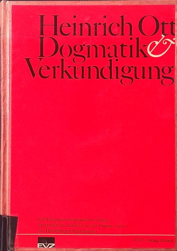 Dogmatik und verkündigung - dogmatik,