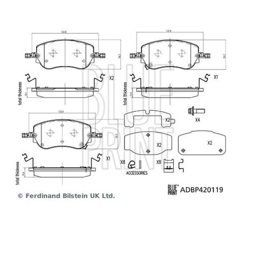 Blue print adbp420119 - blue,