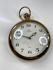 Wanduhr Meister Anker goldfarben rund Taschenuhr Form  Vintage