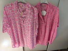 MADE IN ITALY schöne ganz leichte Kurzarmtunika Leoprint Gr.  44 46 48  NEU