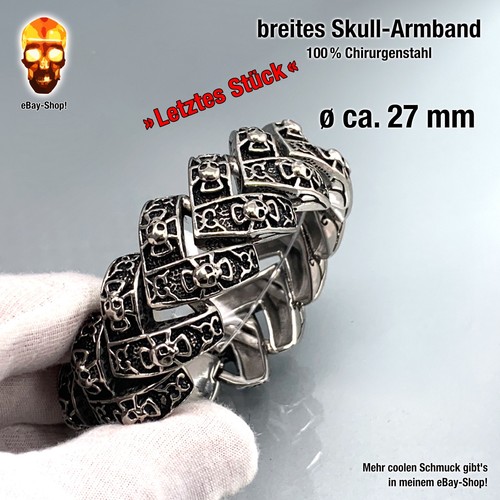 Skull armband edelstahl - 27,
