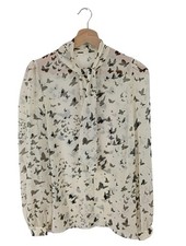 DOLCE & GABBANA Hemd-Bluse Damen Bluse Gr. DE 38 wollweiß-braun Elegant