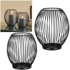 2x Metall Kerzen-Halter