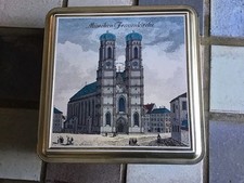 Alte Blechdose alte Trumpf Pralinendose Motiv Frauenkirche München