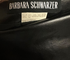 Barbara Schwarzer langer Kunstleder Rock Schwarz Gr. 40