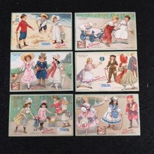 6 Bilder, komplette Serie: Kindertrachten. Serie 4. Palmin Sammelbilder: