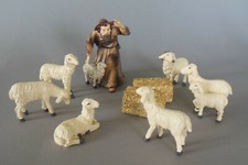 Hirte Hut und Schaf, 6 Schafe