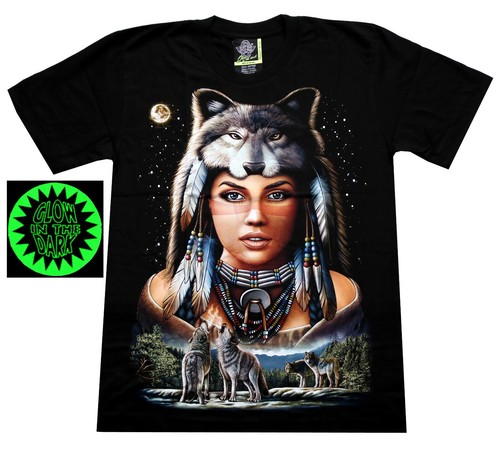 Shirt indianerin wolf - t-shirt,