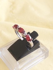 Vintage Ring Silber 925 GTR Bunte Steine Gr 55 Damenring