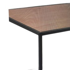 Amazon Basics Jörn Rechteckiger Couchtisch mit Tischplatte in Wildeiche Optik un