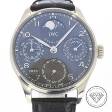 IWC Portugieser Ewiger Kalender Mondphase 750er Weiß Gold Automatik Uhr xxyy