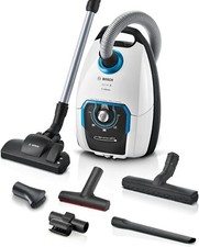 Bosch BGB75XSIL Staubsauger mit Beutel ProSilence Weiß Serie 8 Bodenstaubsauger