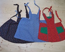 3x Nostalgie Damen Latz Cocktail Schürze 50/60/70 Jahre Vintage Baumwolle I226