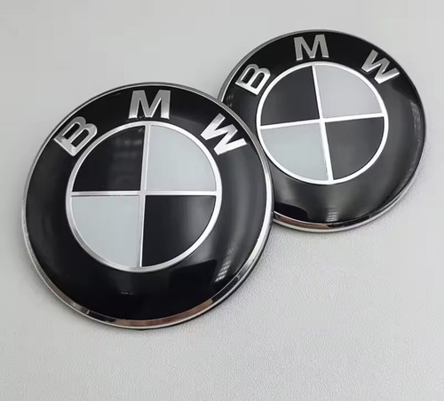 82mm bmw emblem schwarz - emblem,