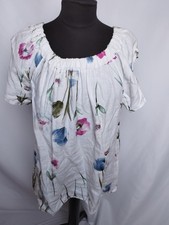 Tunika Carmen Weiss Mit Blumen