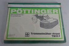 Spare parts list/operating