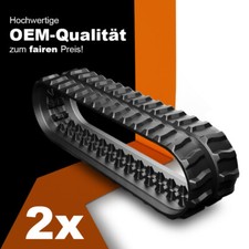 2x Gummikette Baggerkette