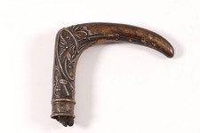 Griff Gehstock Silber Mistel