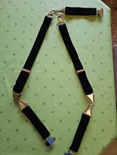 DESIGNER HOSENTRÄGER SAMT SCHWARZ / CHROME