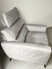 XXL Relax Sessel Ohrensessel Vision Grau mit Kopfstütze