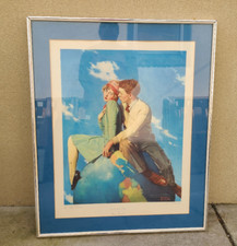 Vintage collotype poster - collotype, „on