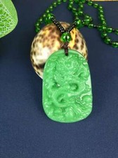 Drachen Halskette Grüne Jade