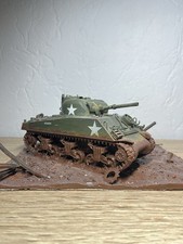 1:35 US M4 Sherman Panzer – Diorama handgefertigt, bemalt, mit Grundplatte