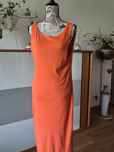 Strickkleid orange maxi - l,,
