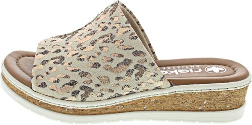 Rieker damen pantolette beige - rieker,