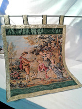 antik?,Brokat Gobelin,Webwirkerei,Wandbehang,Galanterie Szene,L68xB51