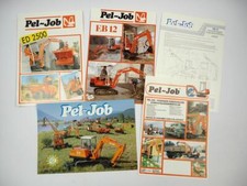 Pel-Job EB 10 bis 68 Kompaktbagger Minibagger ED Kipper 5x Prospekt 1980/90er J.