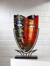 Gilde Glasart Vase Face